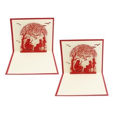 2pcs Biglietti d'invito 3D