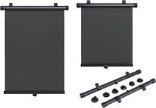 Coppia Tendine Parasole A Rullo Per Auto Universale 54x45 cm + Ventose Para Sole