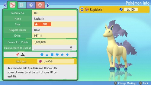 Shiny rapidash 6ivs pokemon - rapidash,