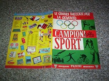 ALBUM CAMPIONI DELLO SPORT 1966 PANINI Q.COMPLETO(-74 FIGURINE -5 ADESIVI)OTTIMO