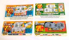 SETTE E MEZZO-VECCHI TIPI E ULTIMO TIPO- LOTTO DI 4 GRATTA E VINCI DA EURO 1,00