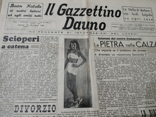Gazzettino dauno 1949 foggia - dauno,