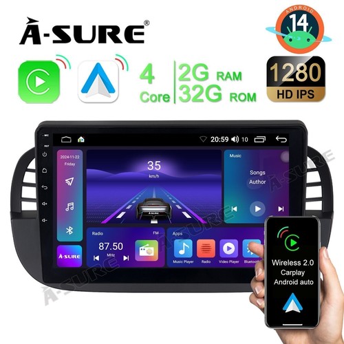 Per fiat 500 2007 2015 - 500, carplay