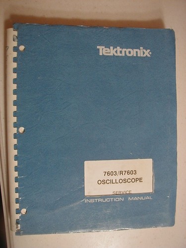 Manuale tektronix 7603 r7603 - *, 7603/r7603