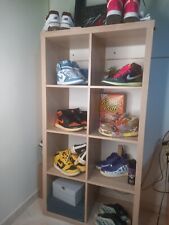 Libreria scaffale mobile componibile 4 ripiani da parete o pavimento legno rover