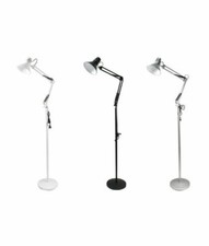 Lampada da Terra Piantana 170cm Soggiorno Casa Ufficio Design Nera Bianca Grigia