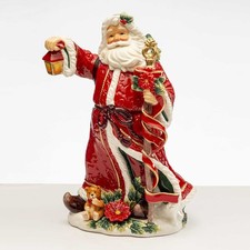 PALAIS ROYAL Figura Decorazione Natalizia Babbo Natale 35cm Porcellana