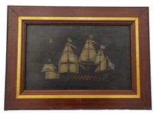 QUADRO DIPINTO ED INCISO SU LAMINA OTTONE , FIRMATO