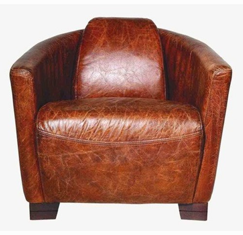 Poltrona art deco vera pelle - poltrona,