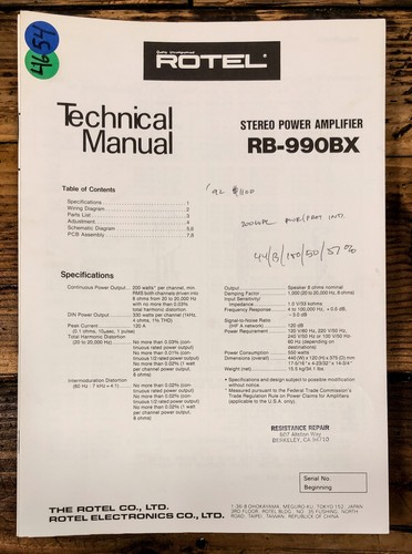 Rotel 990bx amplificatore - rotel,