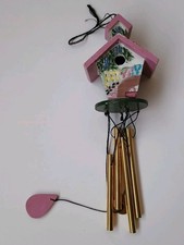 Campana a vento Birdhouse scacciapensieri decorato a mano stile provenzale.
