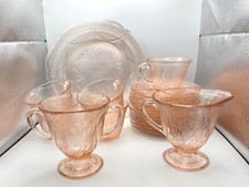 Set da tè vintage in vetro