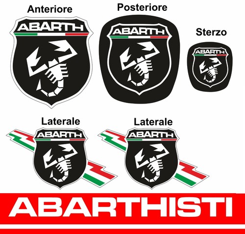 Abarth kit copriloghi - abarth, adesivi