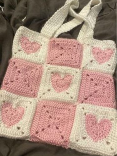 Borsa lana all uncinetto - di,