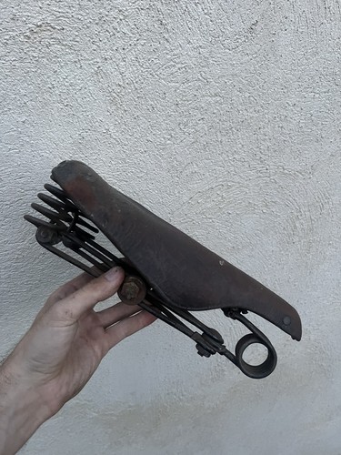 Vintage leather saddle - vintage,