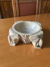 Svuotatasche Art Déco in marmo di Carrara – scultura italiana anni ’30 originale