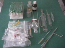 strumenti vetro alchimista farmacia provette bottiglie LOTTO STOCK