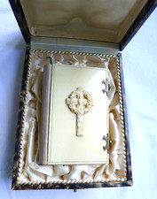 IDEA REGALO PREZIOSO LIBRO ANTICO PREGHIERE RELIGIONE 1870 CA LEGATURA AVORIO