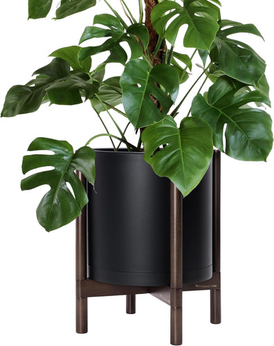 Fioriera nero opaco con - 14",