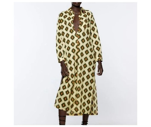Abito camicia midi - midi, zara