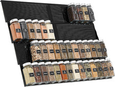 Porta Spezie per Cucina 8 Pezzi, Portaspezie Salvaspazio Estensibile Da 33 Cm a 