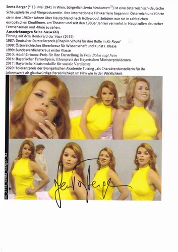 Autografo senta berger - senta,