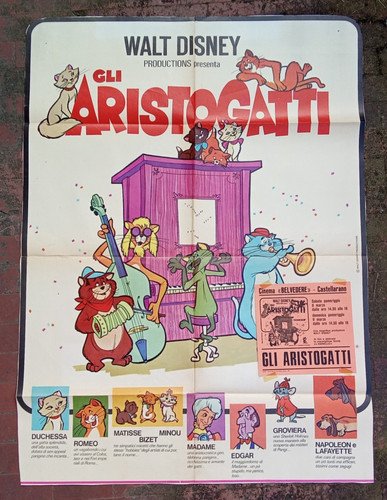 Manifesto gli aristogatti - manifesto,