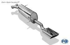 FOX Scarico Sportivo IN Acciaio Inox Seat Ibiza Pezzi 6J 145x65mm Trapezoidale