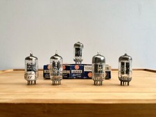 Set di 5 tubi 12AU7 ECC82 GE