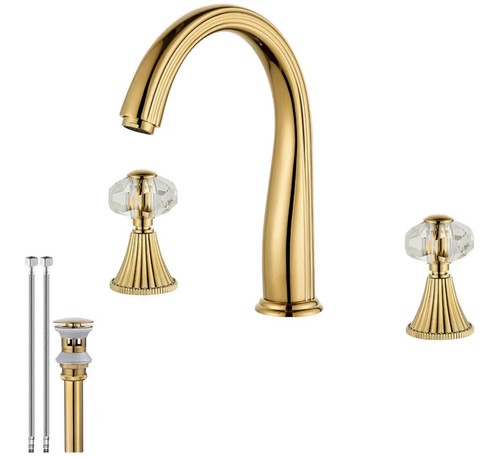 Lavabo fori cristallo oro - lavabo, 3