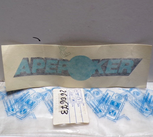 Targhetta fregio ape poker - targhetta,