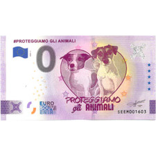 0€ ZERO EURO SOUVENIR BANCONOTA ITALIA 2023 - PROTEGGIAMO GLI ANIMALI