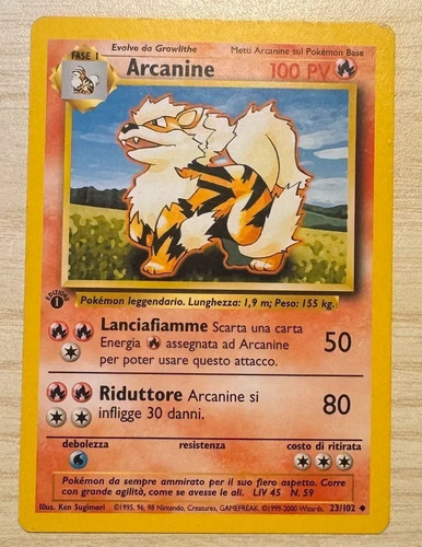 Arcanine base set shadowless - arcanine,