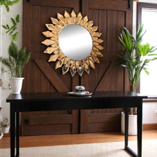 Specchio Sole Veneziano Vintage 50/60s Smussato Grande 100 CM Bel Condizioni Sb