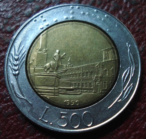 1990 italy 500 lire - italy, in