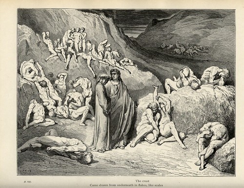 Old print 1880 dante - print,
