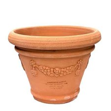 Vaso terracotta festoni