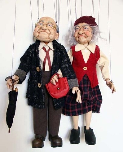 Marionette nonno nonna - e,