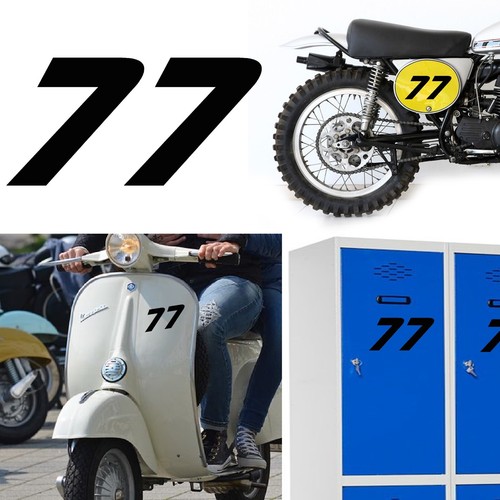 Numero racing adesivo in - 77,