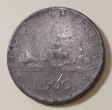 500 LIRE CARAVELLE FALSO D'EPOCA PERIZIATA