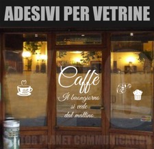 wall stickers tazza bar caffe' caffè vetrofanie cornetto adesivi vetrine a0360