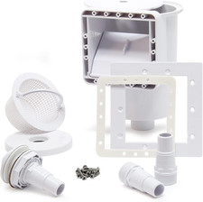 Set Skimmer Fisso Con Bocchetta D'Aspirazione per Piscine Con Cestello Di Raccol