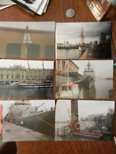 20132) MARINA MILITARE ITALIANA LOTTO DI SEI FOTO CON NAVI MILITARI A GENOVA