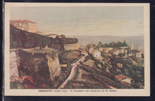 Cartolina bergamo città alta - città,