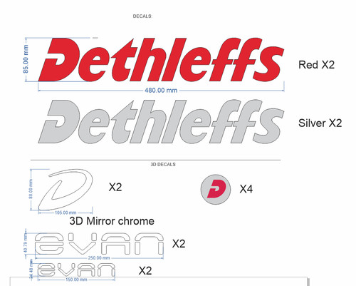Set adesivi dethleffs evan - set,