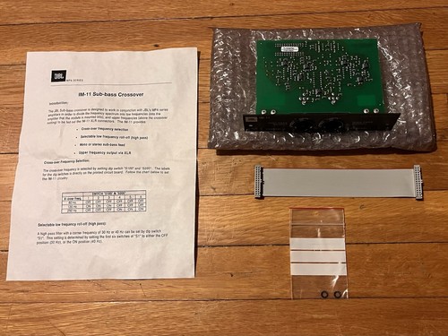 Crossover subbasso jbl mpa - crossover,