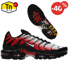 Nike Air Max Plus TN Rosso Nero Bianco Uomo Donna Sneakers Originali Nuove