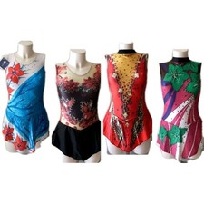 Vestito Pattinaggio Artistico Bambina Senza Maniche  Ginnastica Artistica