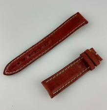 Cinturino Orologio Philip Watch Unisex Pelle 19mm Rosso Con Cuciture Bianche