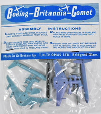 NOS 1963 T N THOMAS MODEL 3X KIT SET 1:700 BRISTOL BRITANNIA BOEING 707 DH COMET